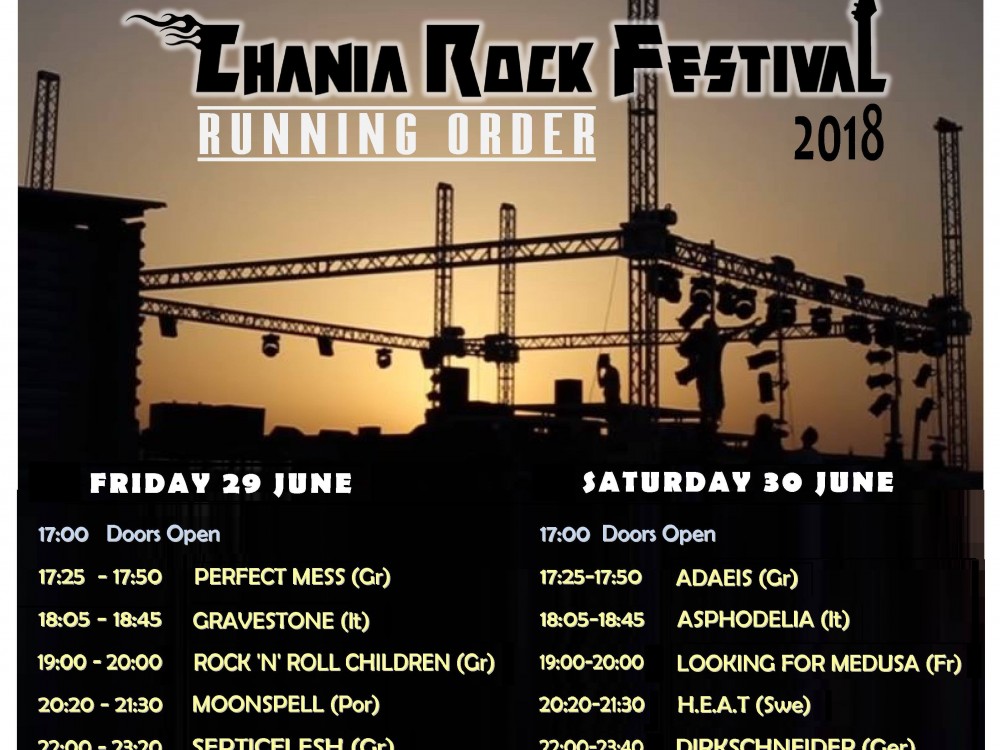 Running Order announced!